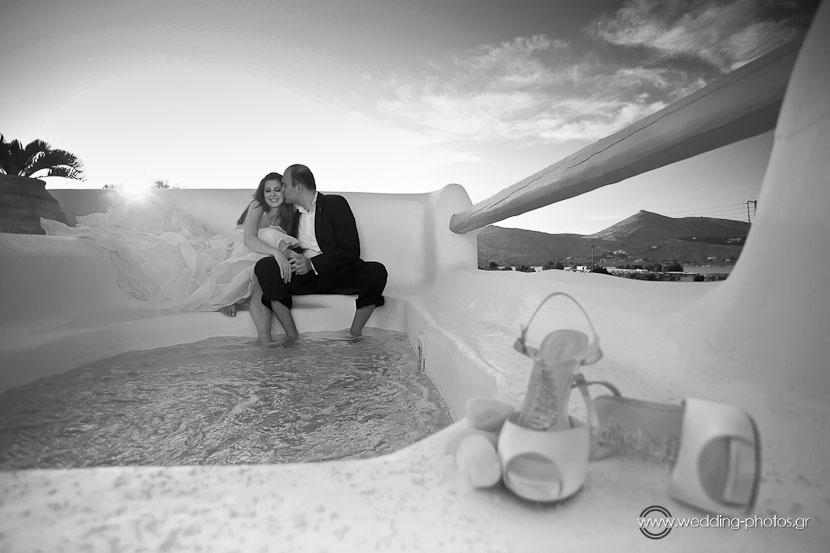 on location shooting paros mediteranian blue wedding